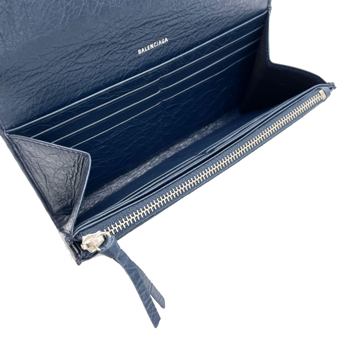 BALENCIAGA バレンシアガ 二つ折り長財布 クラシックマネー レザー