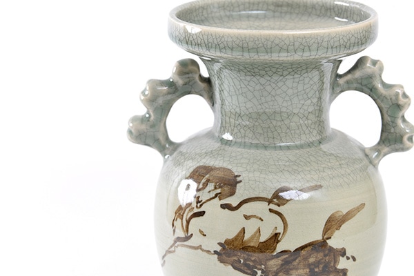 大堀相馬焼 松永窯 耳付き花瓶(大) | カテゴリーで探す,インテリア