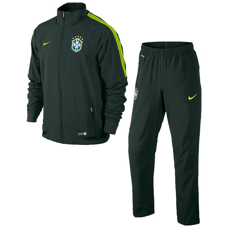 ブラジル代表ナイキジャージ上下セット【モスグリーン】ウインド