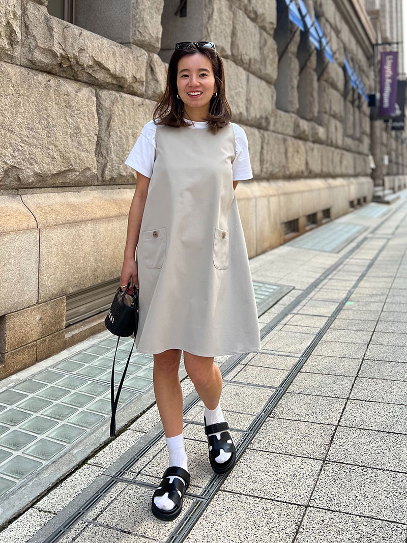 シンプルな可愛さ追求Aライン テントラインミニワンピース