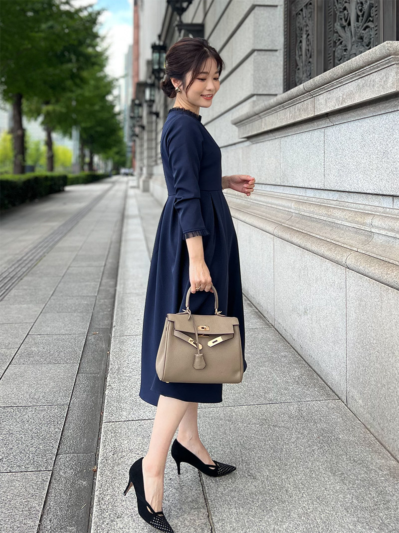 チュールタックワンピース｜小柄女性のセレモニー服Grand Series