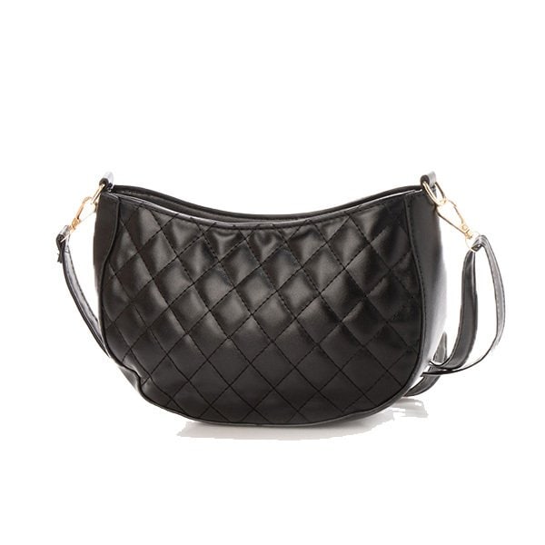 キルティングPUレザー半月型ショルダーバッグ | レディース,バッグ
