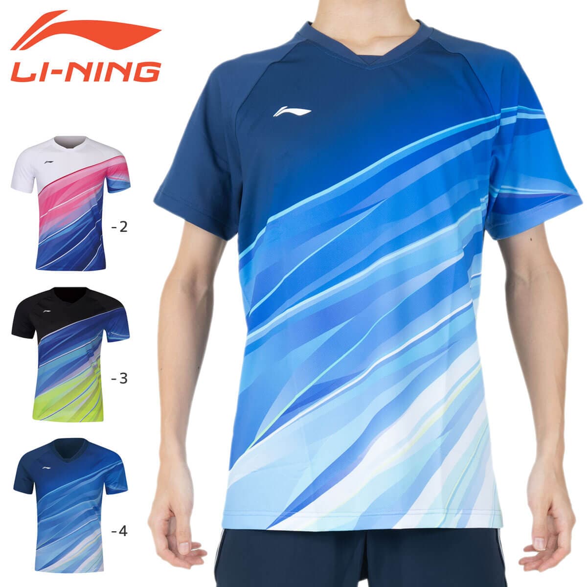 LI-NING AAYQ085 ゲームシャツ(ユニ/メンズ) バドミントンウェア