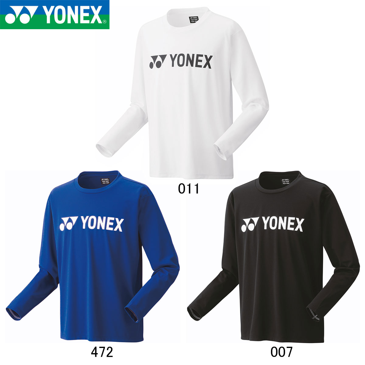 YONEX 16802 ユニロングスリーブTシャツ ウェア(ユニ) アパレル