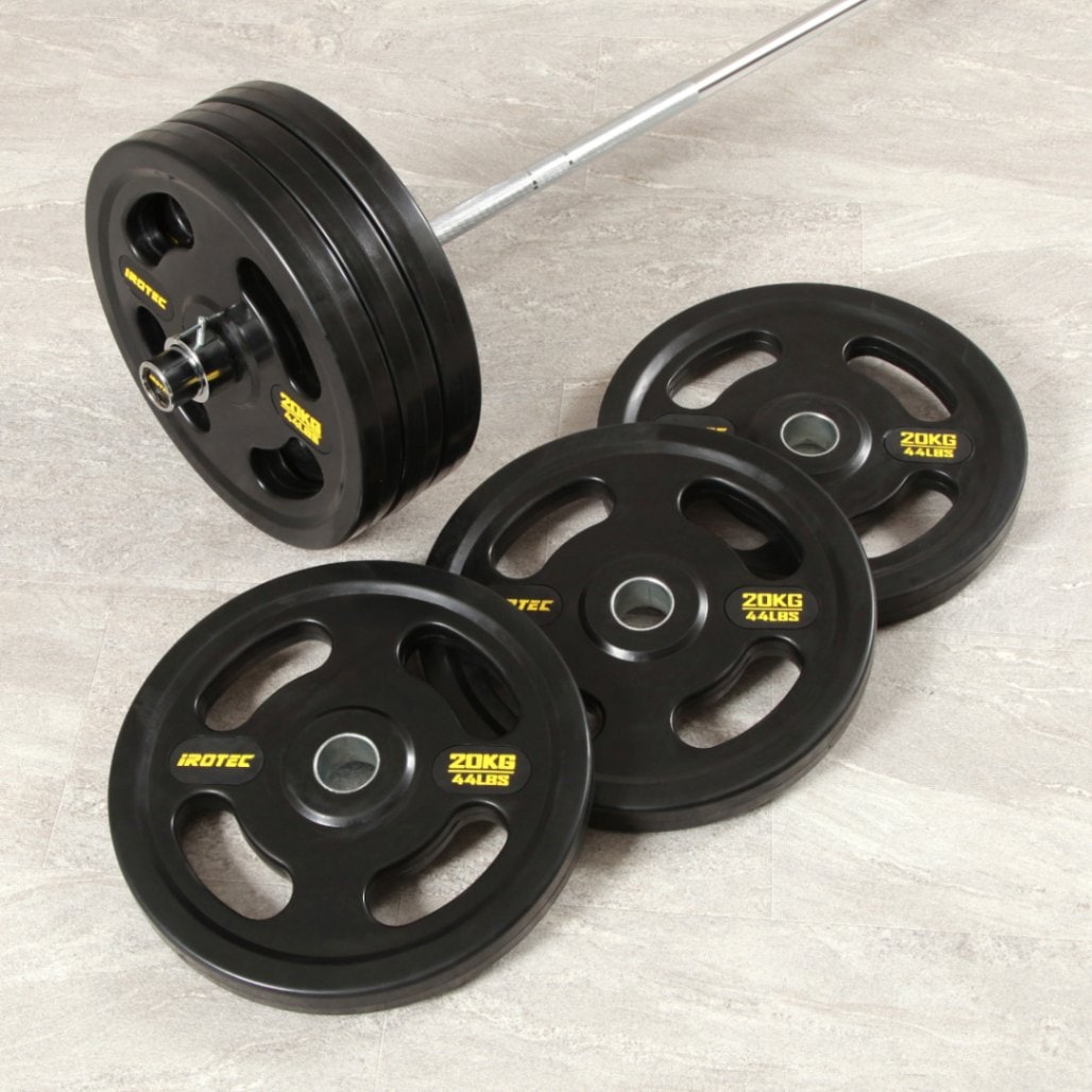 オリンピックラバーバーベル135kgセット IROTEC (アイロテック)