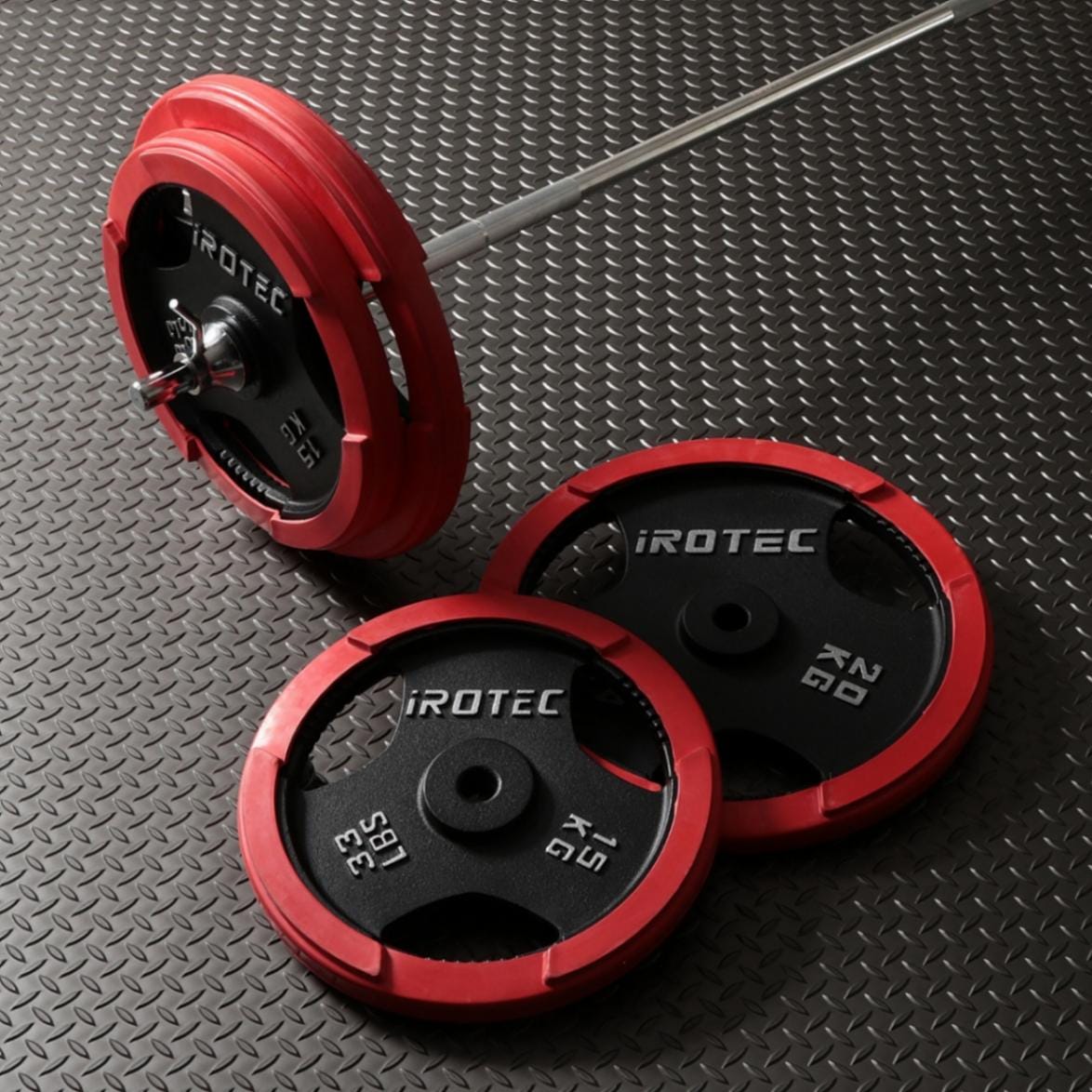 ショートラバーバーベル78kgセット / IROTEC（アイロテック）