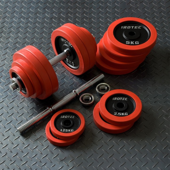 IROTEC（アイロテック）ラバーダンベル 60KG セット/ダンベル ダンベル
