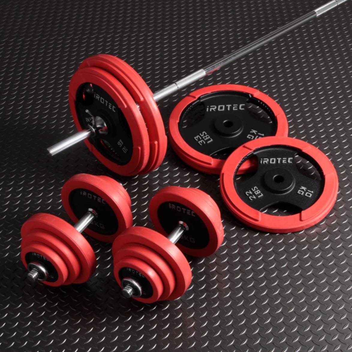 IROTEC ダンベルプレート10kg 2枚15kg 2枚