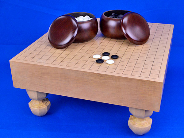 高級碁盤セット（本榧碁盤 天地柾7.8寸、碁石） 高級碁盤セット（本榧