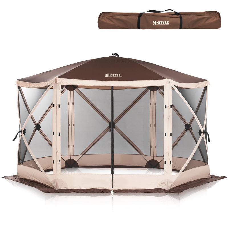 サンシェード テント 6～8人用 大型 六角 工具必要なし メッシュ