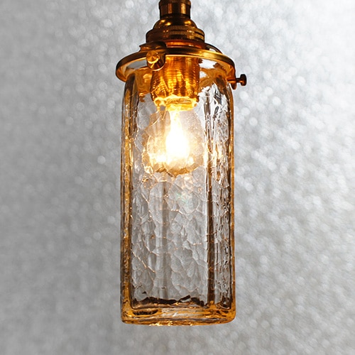 安土草多｜ペンダントライト [E17] 八角細筒瓶 クラック | 趣佳[syuca