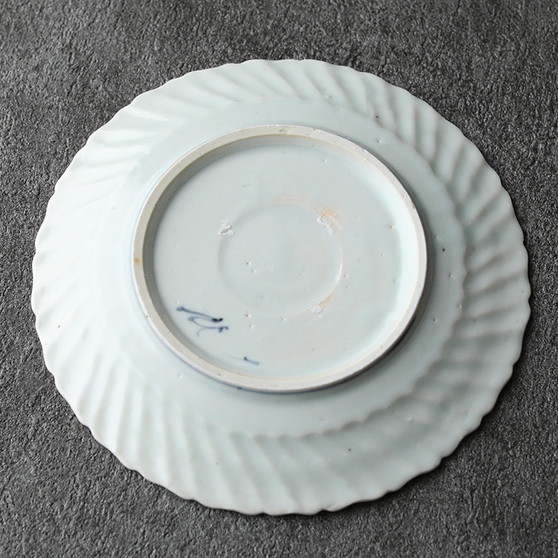 佐藤もも子｜染付草花文五寸捻輪花リム皿 | 趣佳[syuca.jp] オンライン