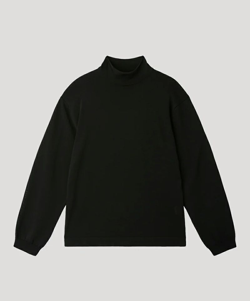 CFCL＞HIGH GAUGE MOCKNECK LONG SLEEVE TOP(BLACK) | MAKES ONLINE STORE