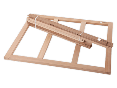 F80木枠(丸岡)と純麻中目キャンバス3種 F80木枠(丸岡)と純麻中目