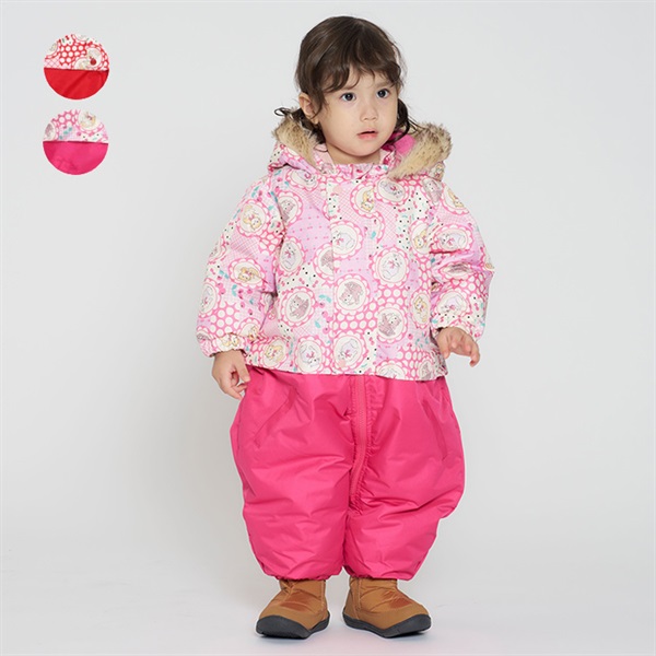 ねこチェリー柄スノーコンビ スノー｜子供服・ベビー服の通販はこども