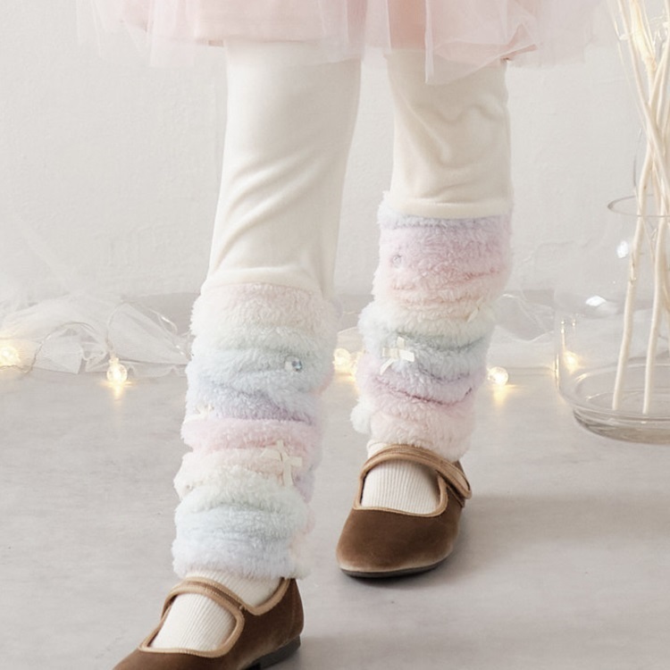 会員ランク別セール対象】裾ボアベロア裏起毛レギンス ロングパンツ