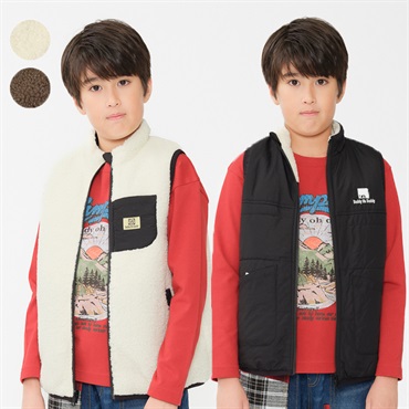 ボアリバーシブルベスト(140-160cm) ベスト｜子供服・ベビー服の通販は