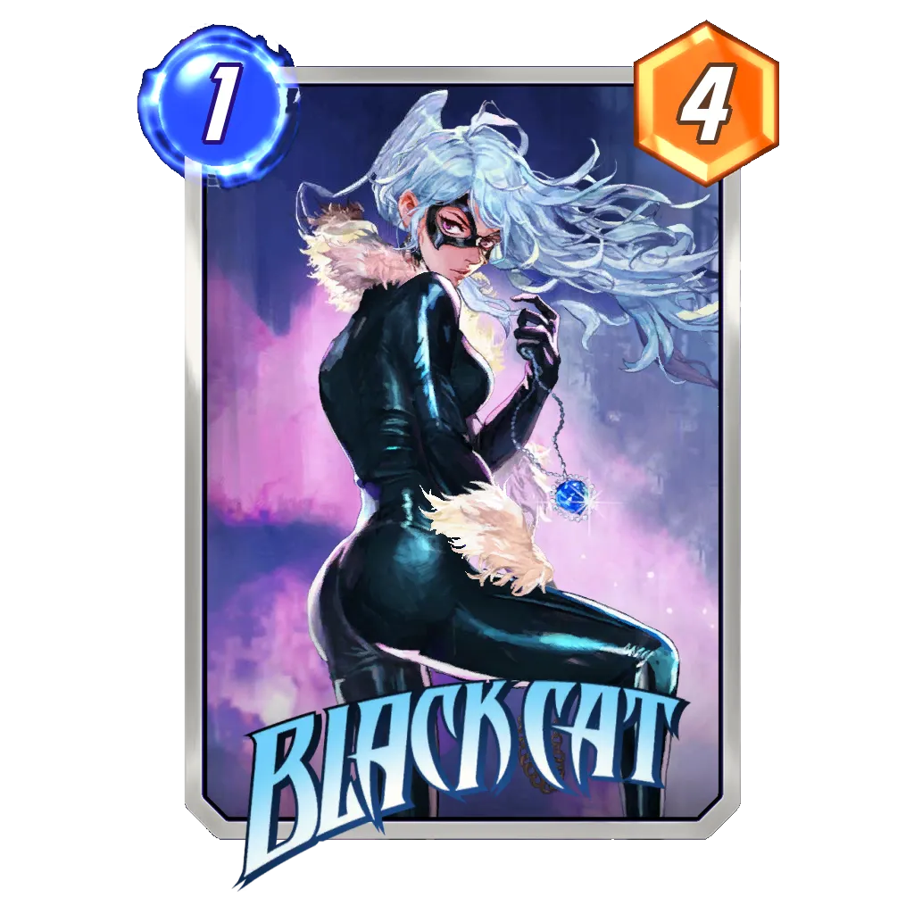 Black Cat Sunghan Yune Marvel Snap Card Variant - Marvel Snap Zone