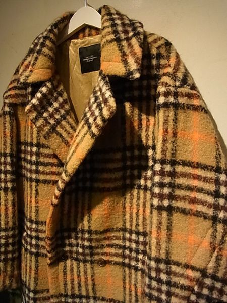 UNUSED（アンユーズド） チェックコート キャメル - margin