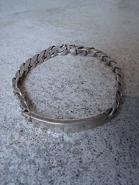 ユーロアンティーク シルバーIDブレスレット - margin