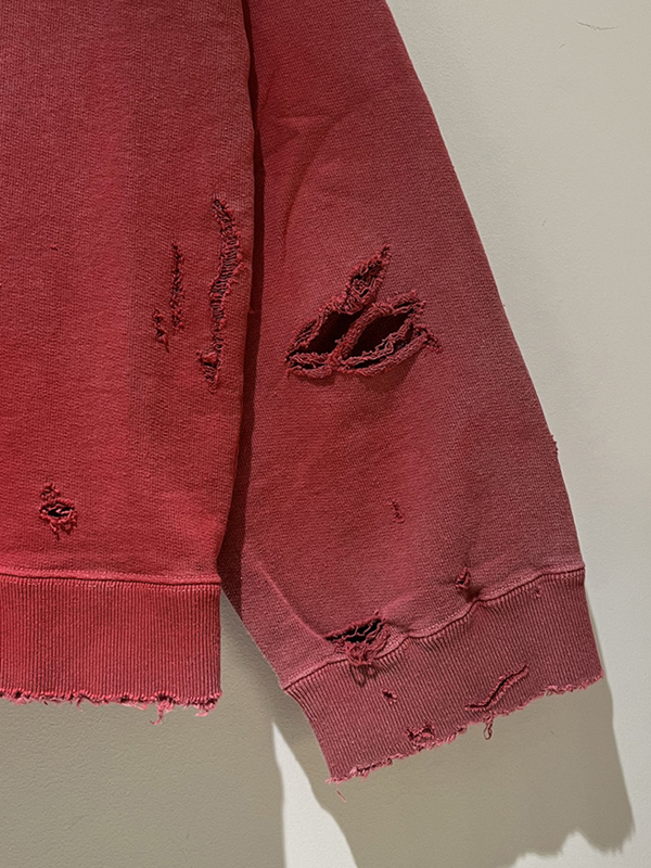 ANCELLM（アンセルム） Crash Uneven Over Sweat Shirt（クラッシュ