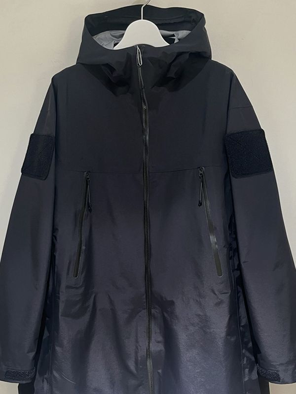 UNUSED（アンユーズド） 3レイヤーナイロン フーデッドコート ブラック