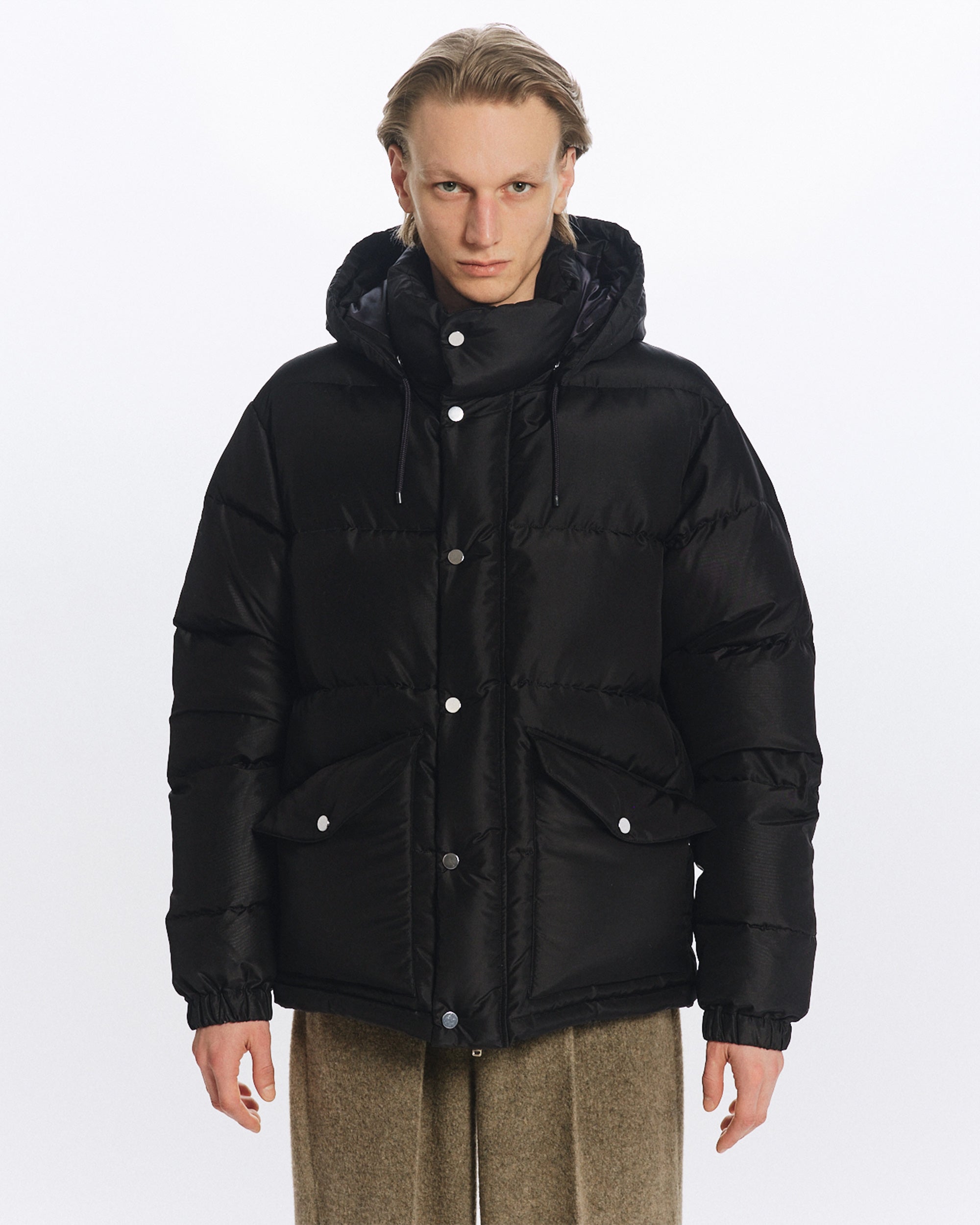 シルクタフタ / シルクダウンパーカー, Black – MARKAWARE
