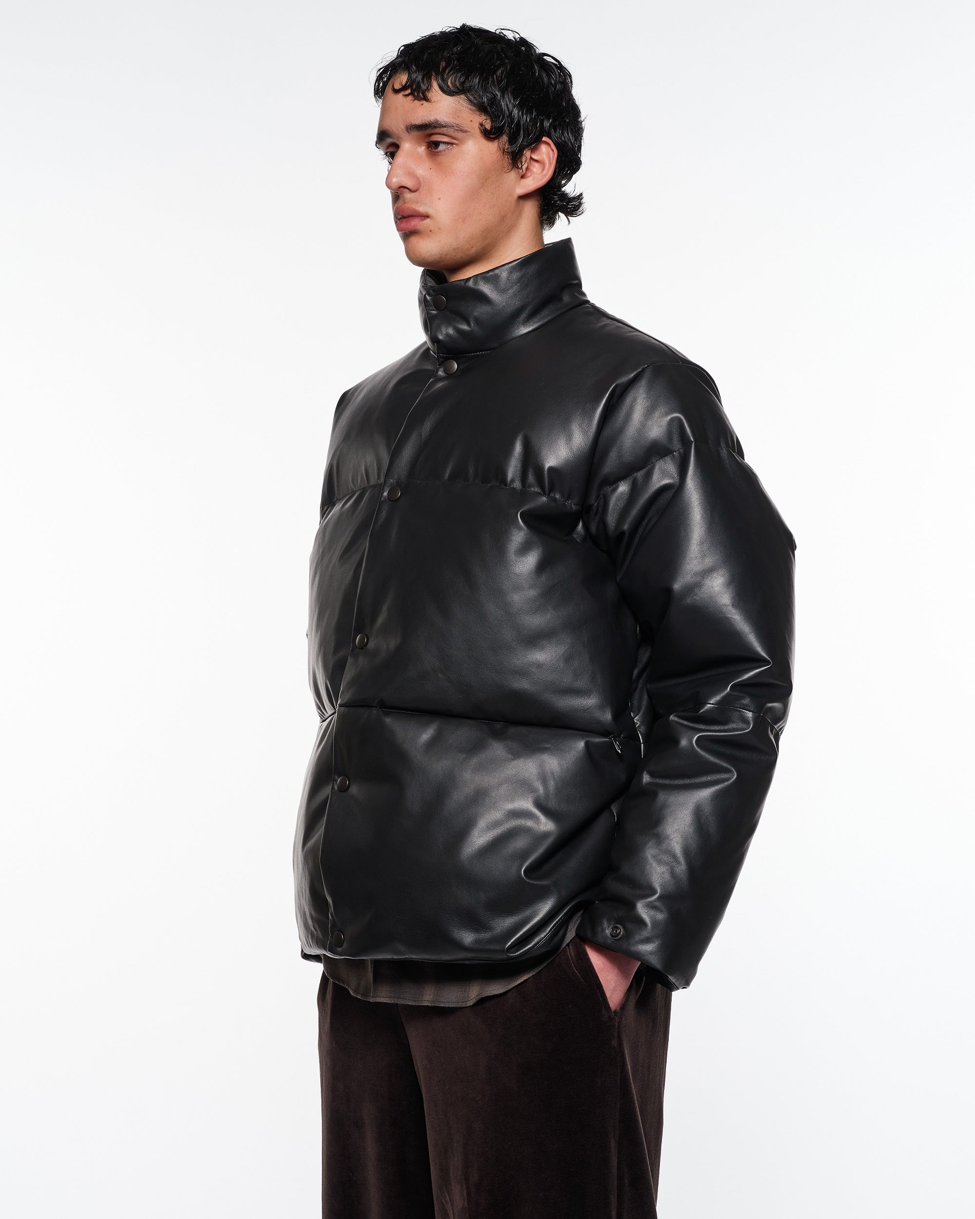 シープレザー / レザーダウンジャケット, Black – MARKAWARE