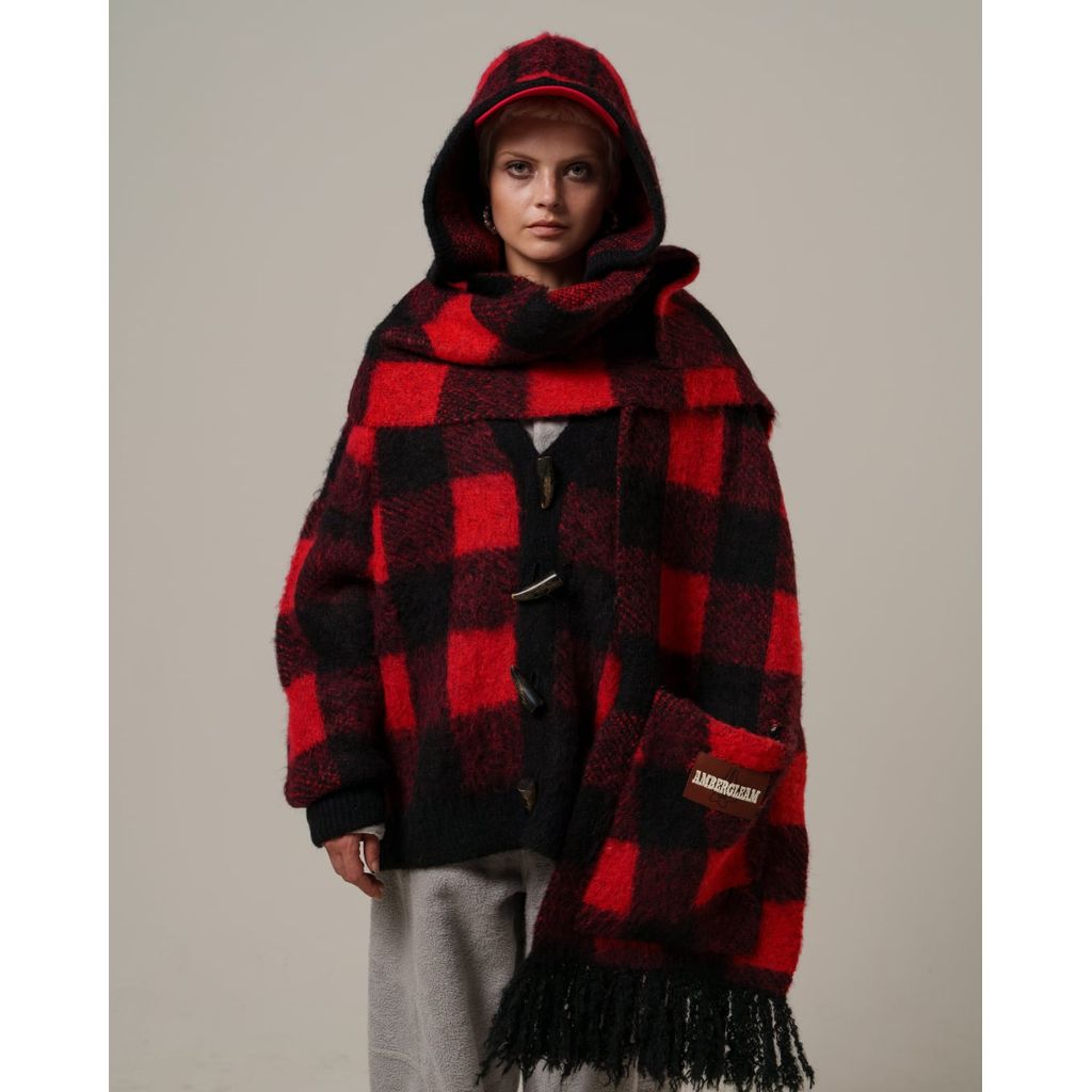 AMBERGLEAM Moist Hoodie Poncho – MAROON WEBSTORE