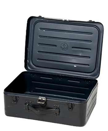 フランス海軍スーツケース(アルミ製)アンカーマーク入/実物・極上