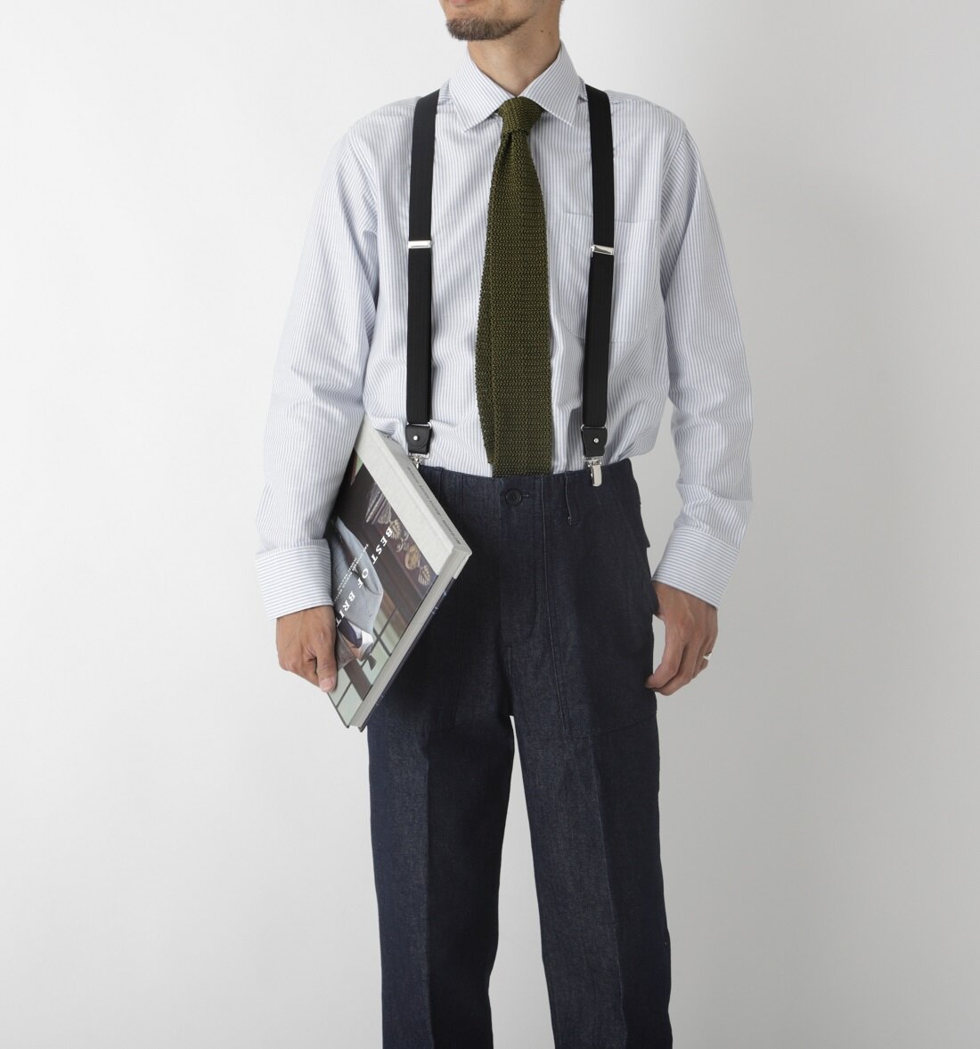 THURSTON サスペンダー インディゴ デニム THURSTON サスペンダー