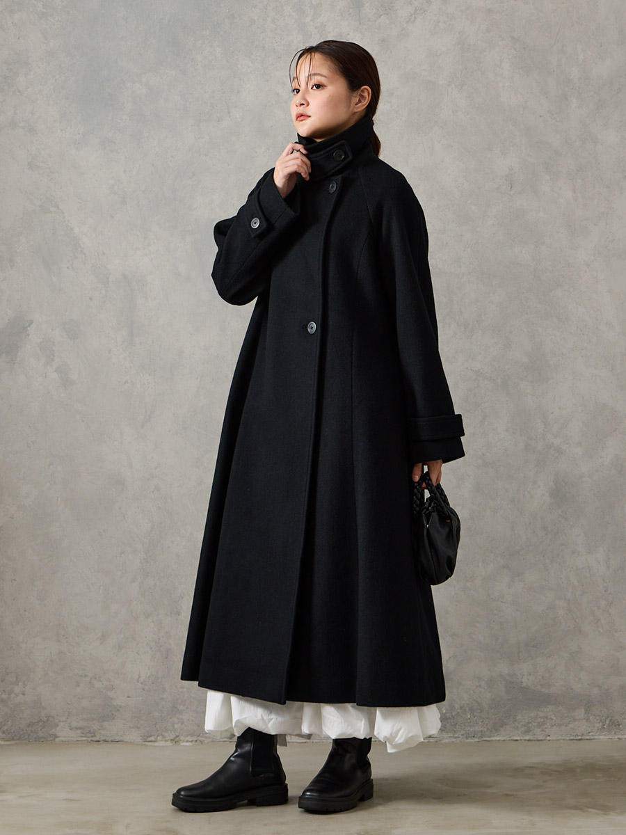 RESCWOOL?ビーバー3WAYカラーバックタックAラインコート(M ブラック