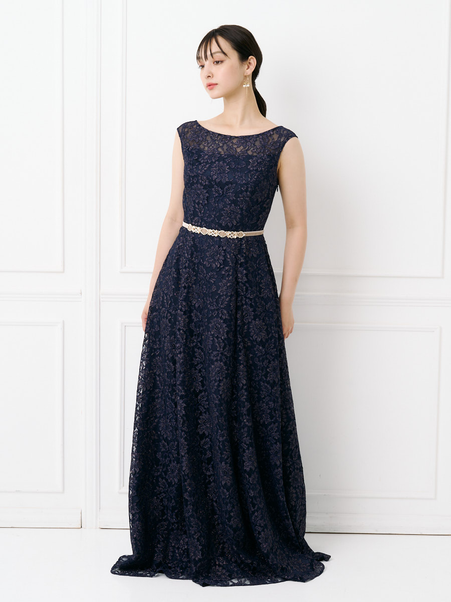 ラメレースロングドレス(M ラベンダー): AIMER | エメ ｜ミマツ