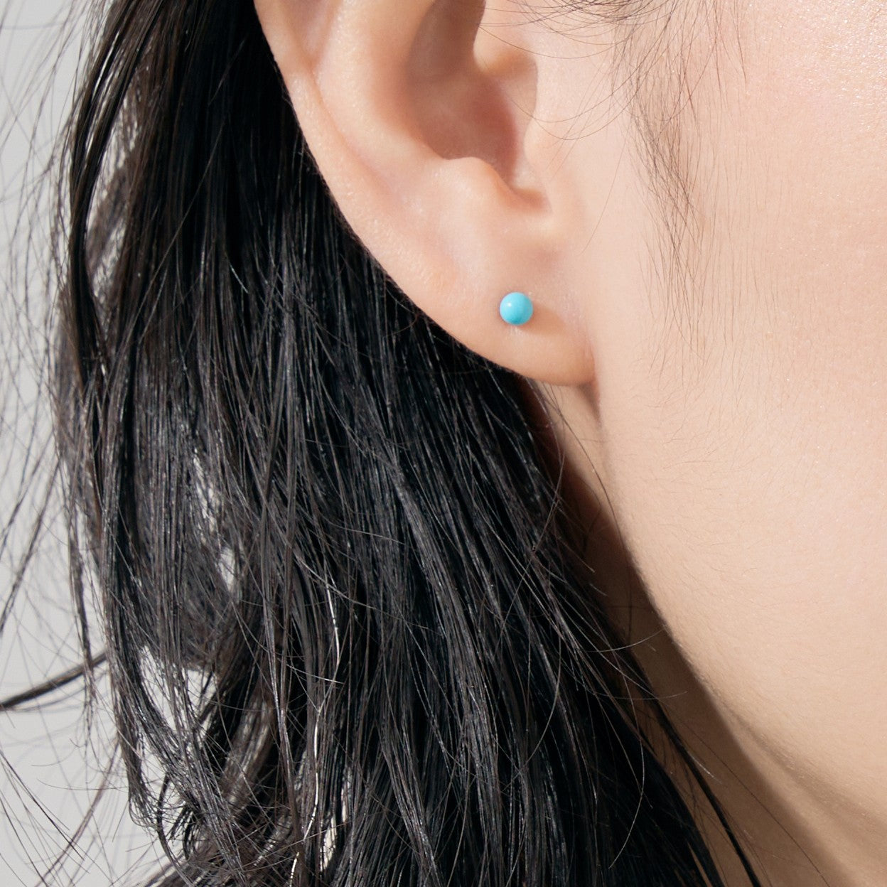 K10 ターコイズ スタッドピアス- me.（エムイードット）