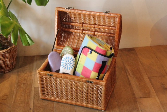 かご・バスケット・雑貨 - menui | 【ラタン ドームふた付きバスケット