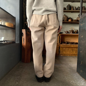 MITTAN｜PT-95｜ストレートウールブランケットパンツ ｜薄々茶