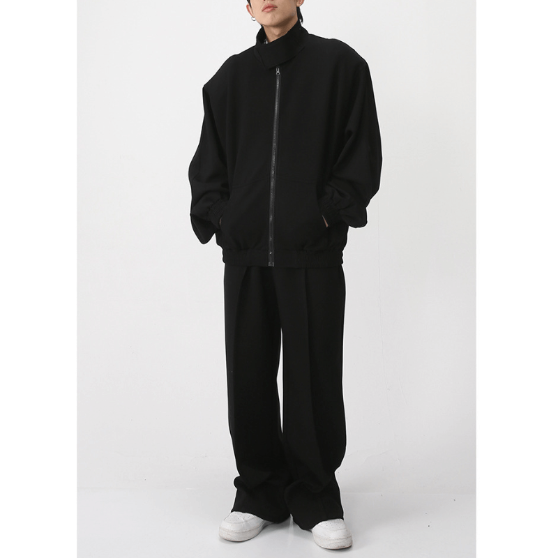 メンズ】秋冬のセットアップ: スウェット上下セットアップ スタンド