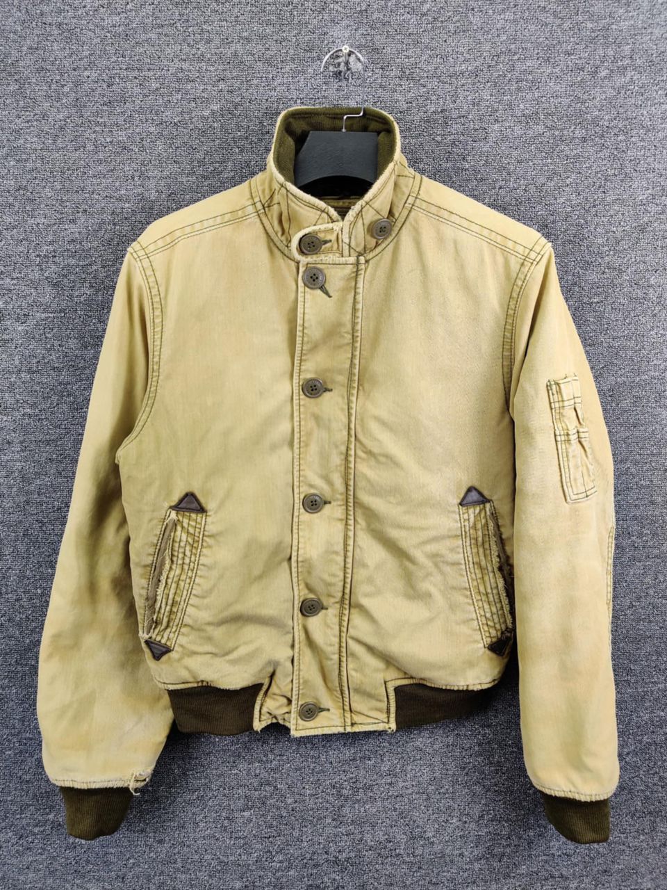 Abercrombie & Fitch MA-1 Shearling Flight Bomber Jacket