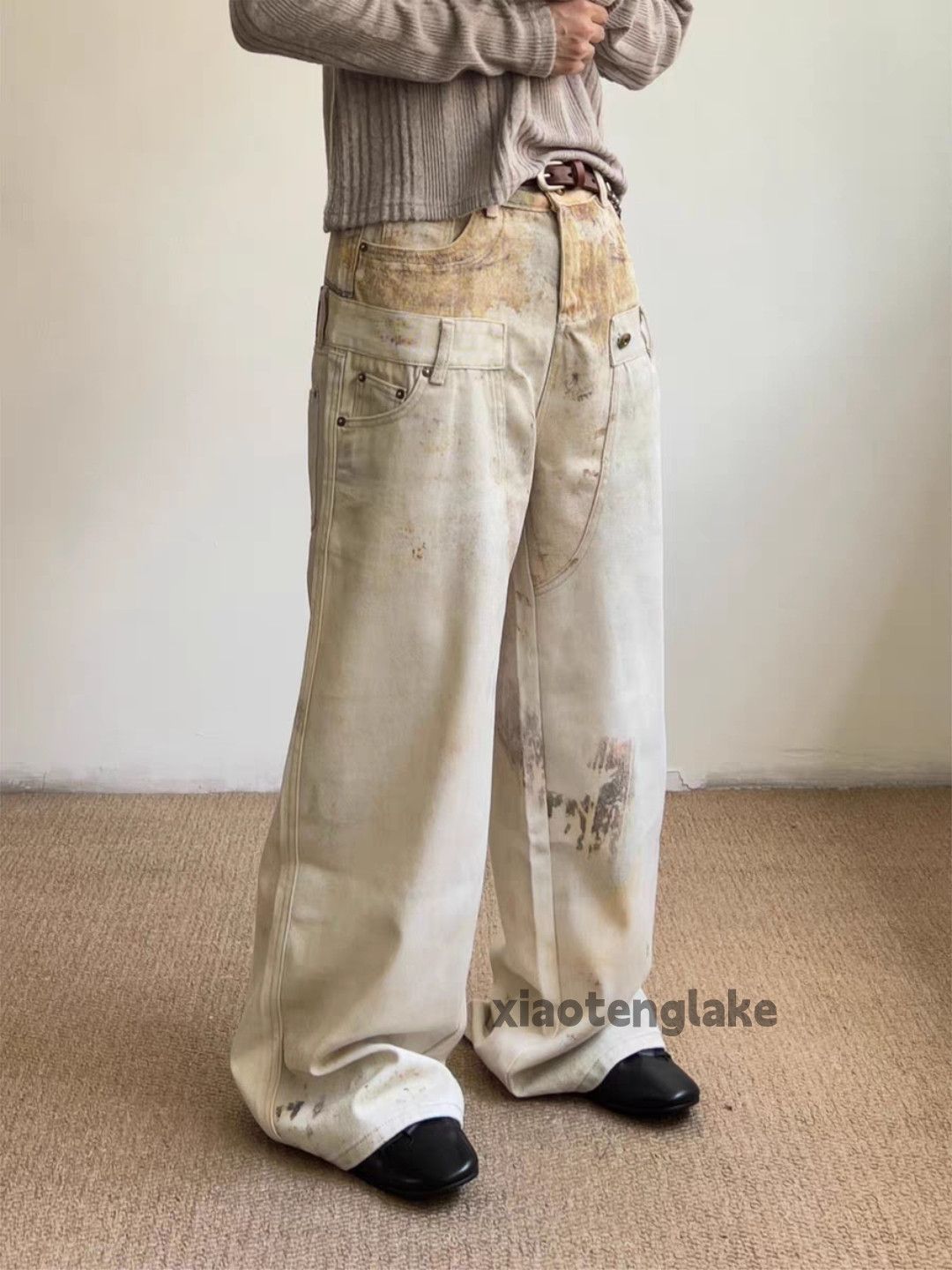 パンツ coating pants baggy denim archive Waxed