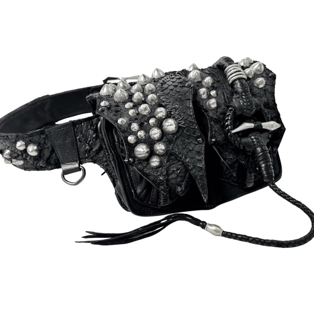 バッグ Kmrii hip bag CRAZY SILVER STUDDED Kmrii hip bag with CRAZY