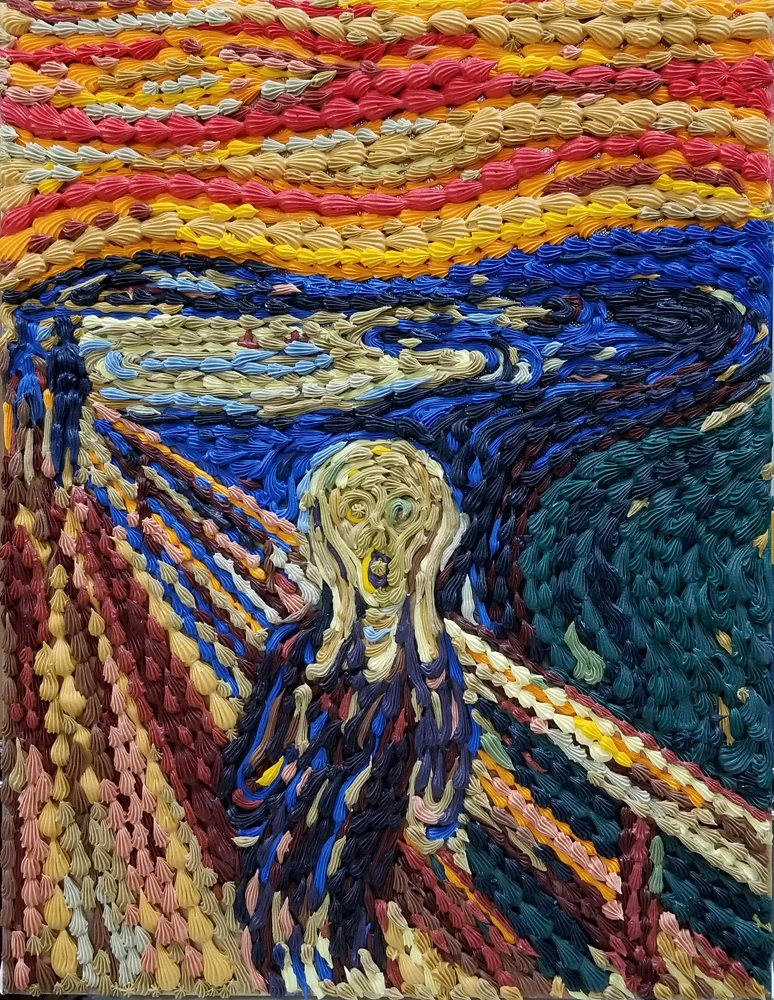 See famous works of art re-created with fake food at this