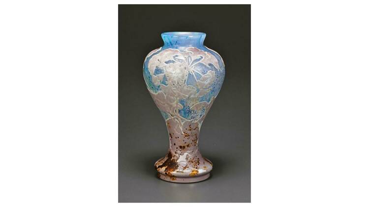 アンティーク エミールガレ Emille Galle エミール・ガレ エナメル 草