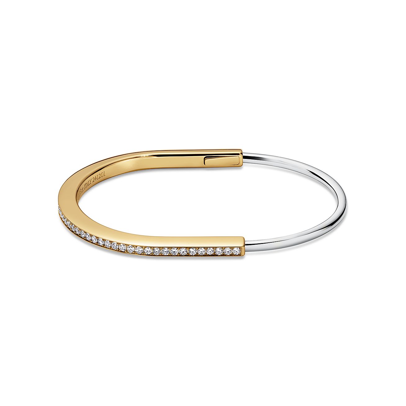 ティファニー ロック ナロー バングル ハーフ パヴェ ダイヤモンド