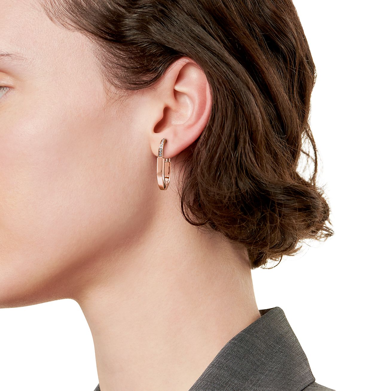 極美品】 ティファニー ロックピアス ローズゴールド 片耳用 5735