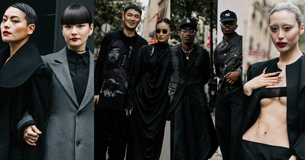 スナップ】黒まみれの「ヨウジ」会場 黒に黒と黒を重ねたブラック