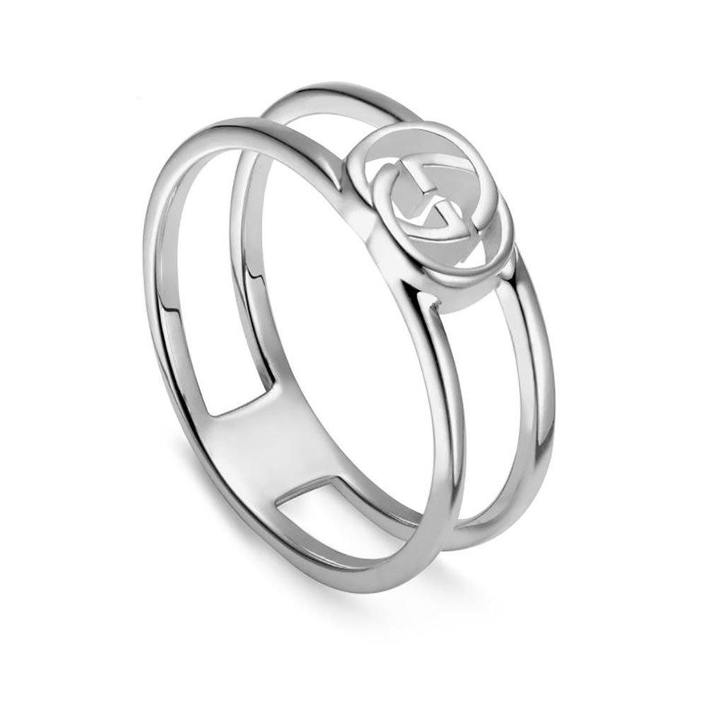 Gucci Interlocking Silver Ring | 0122628 | Beaverbrooks