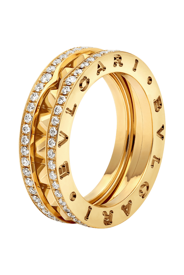 Yellow gold B.zero1 Ring with 0.65 ct Diamonds | Bvlgari