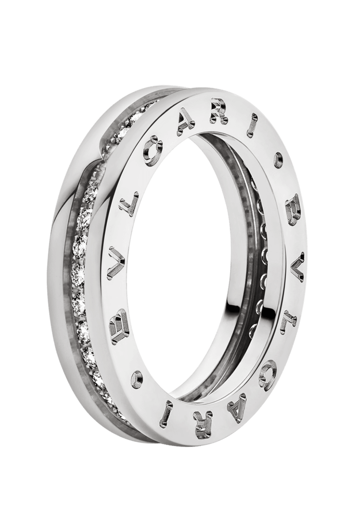 ホワイトゴールド ビー・ゼロワン リング に 0.45 カラット