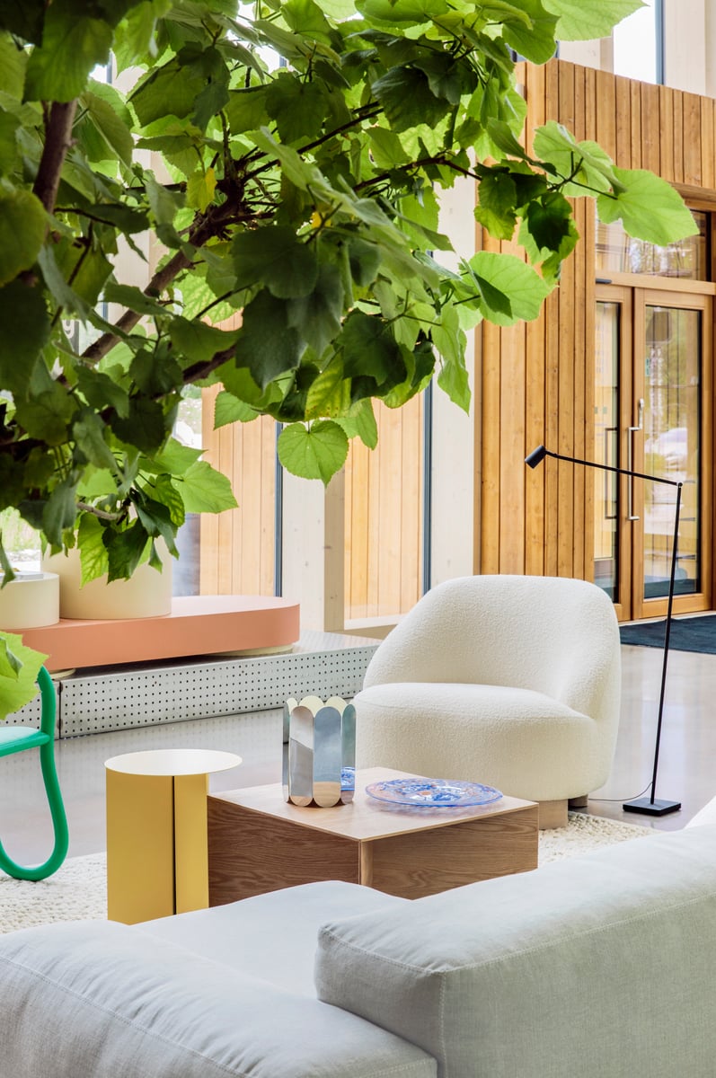 HAY Slit table, 35 cm, high, light yellow | Finnish Design Shop