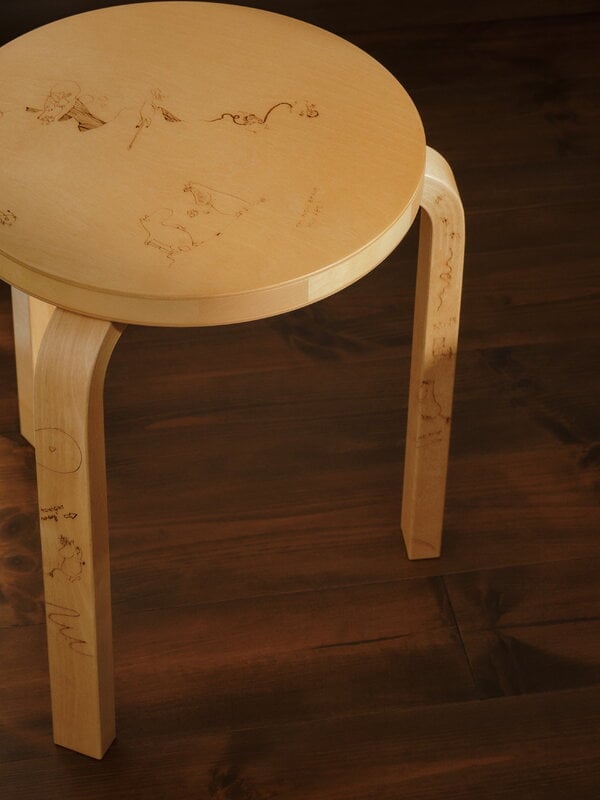 Artek Aalto stool 60, Artek + Moomin, Celebration | Finnish Design
